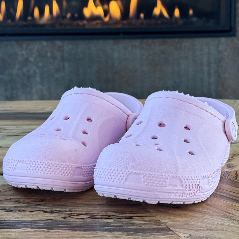 Crocs Ralen Lined Clogs Women's Size 6 - Ballerina Pink Fuzzy Slippers Coquette - Picture 11 of 15